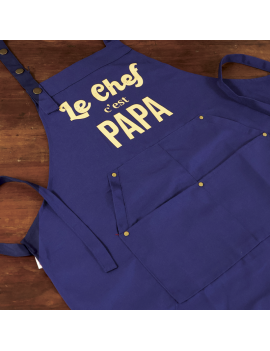 tablier chef papa dad father fete cuisine bleu accessoire rangement tahiti fenua shopping
