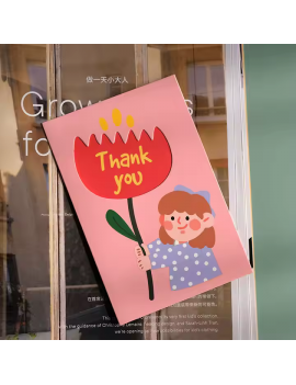 carte merci thank you maitresse tulipe fleur écriture enveloppe offrir cadeau tahiti fenua shopping