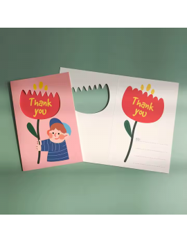 carte merci thank you maitresse tulipe fleur écriture enveloppe offrir cadeau tahiti fenua shopping