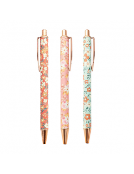 set 3 stylos fleur école maitresse offrir cadeau écriture papeterie tahiti fenua shopping