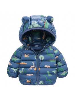 manteau pour enfant tient au chaud doudoune kids fun dino licorne capuche rose bleu tahiti fenua shopping