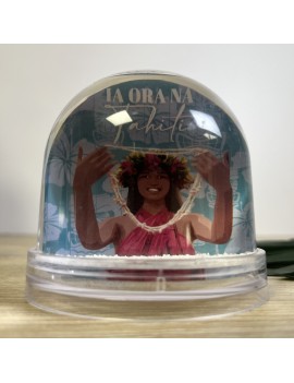 boule à neige tahiti vahine couronne de fleur noel fenua shopping