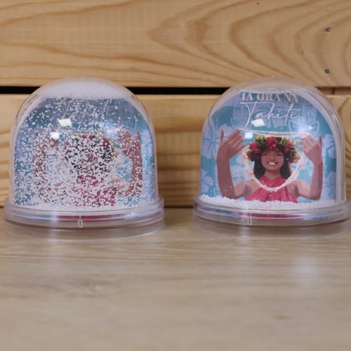 boule à neige tahiti vahine couronne de fleur noel fenua shopping