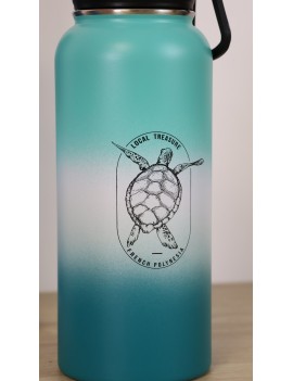 gourde gradient 1L turtle acier inoxydable isotherme garde le froid 24h chaud 12h tortue tahiti fenua shopping