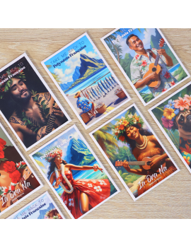 magnets polynésie différents motifs tahiti frigo déco maison cadeaux touriste fenua shopping