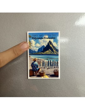 magnets polynésie différents motifs tahiti frigo déco maison cadeaux touriste fenua shopping