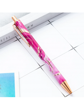 stylo marble color rose bleu vert mauve encre noire papeterie bureau école stylé tahiti fenua shopping