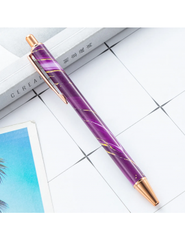 stylo marble color rose bleu vert mauve encre noire papeterie bureau école stylé tahiti fenua shopping