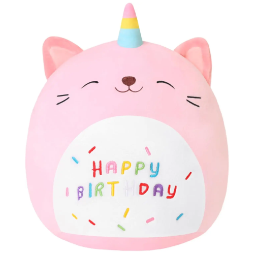 coussin kawaii birthday rose marron happy anniversaire enfant kids joyeux tahiti fenua shopping