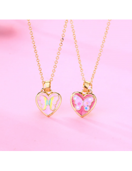 collier butterfly rainbow BFF best friend amie union fille kids tahiti fenua shopping