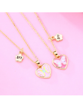collier butterfly rainbow BFF best friend amie union fille kids tahiti fenua shopping