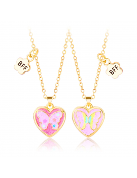 collier butterfly rainbow BFF best friend amie union fille kids tahiti fenua shopping