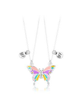 collier butterfly rainbow BFF best friend amie union fille kids tahiti fenua shopping