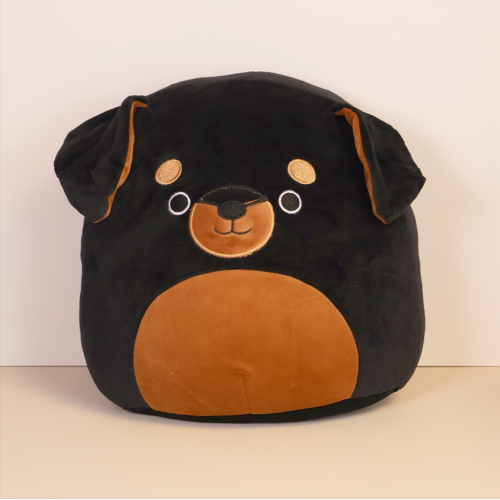 coussin chien dog noir black doux peluche kawaii enfant kids tahiti fenua shopping