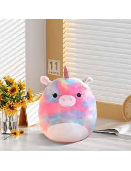 coussin kawaii licorne rainbow peluche doux déco maison enfant kids arc en ciel