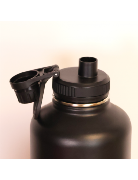 gourde isotherme 2L rose noir hydratation sport bureau bouteille isotherme tahiti fenua shopping
