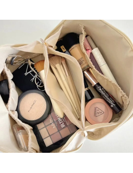 trousse de toilette large damier beauté cosmetic bag rangement