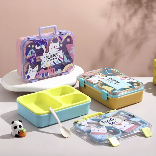 lunch box XL cat kawaii chat enfant kids repas dejeuner tahiti fenua shopping