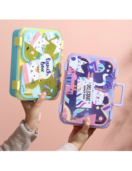 lunch box XL cat kawaii chat enfant kids repas dejeuner tahiti fenua shopping