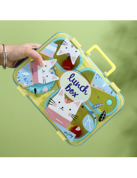 lunch box XL cat kawaii chat enfant kids repas dejeuner tahiti fenua shopping