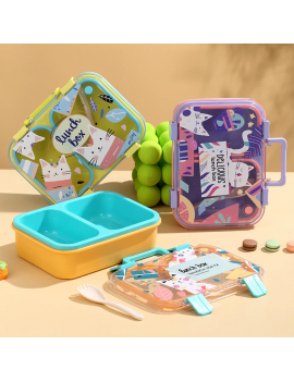 lunch box XL cat kawaii chat enfant kids repas dejeuner tahiti fenua shopping