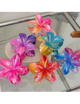 barrette hibiscus gradient accessoire cheveux tete beaute tahiti fenua shopping