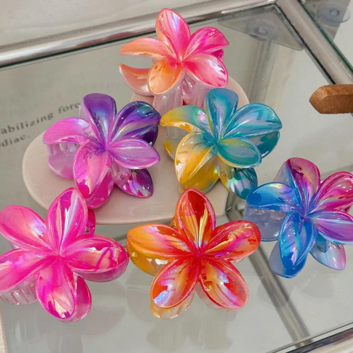 barrette hibiscus gradient accessoire cheveux tete beaute tahiti fenua shopping