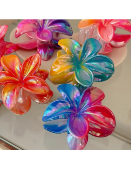 barrette hibiscus gradient accessoire cheveux tete beaute tahiti fenua shopping