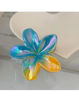 barrette hibiscus gradient accessoire cheveux tete beaute tahiti fenua shopping