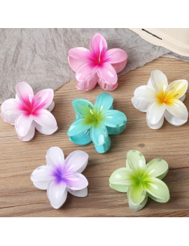 set 3 barrettes hibiscus accessoires cheveux beaute tahiti fenua shopping