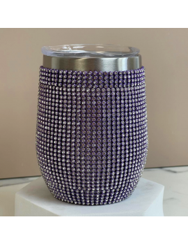 tasse isotherme strass 350ml tumbler acier sparkle paillettes bijoux boisson tahiti fenua shopping