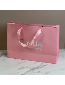 sachet cadeau fenua shopping pink large tahiti