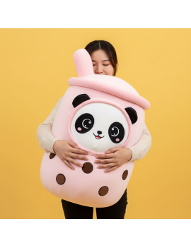 peluche bubble panda 70cm tea coussin kawaii enfant kids déco maison lit mignon tahiti fenua shopping