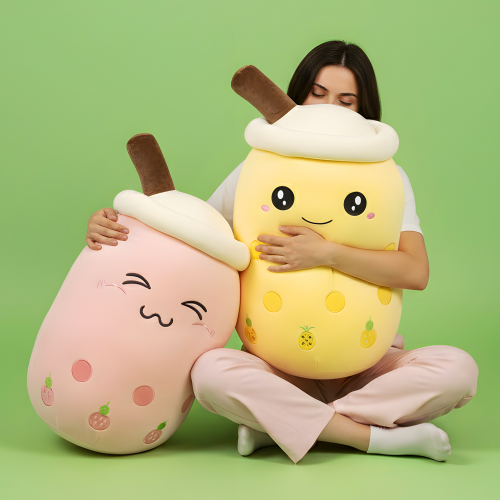 coussin bubble tea 70cm peluche huge xxl calin doux tahiti fenua shopping