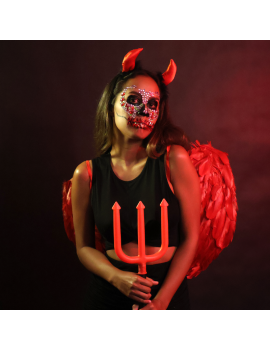 set ailes + serre tete diable evil devil wings rouge red tahiti fenua shopping