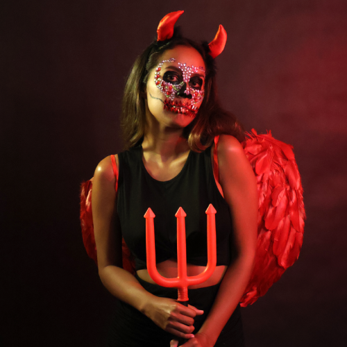 set ailes + serre tete diable evil devil wings rouge red tahiti fenua shopping