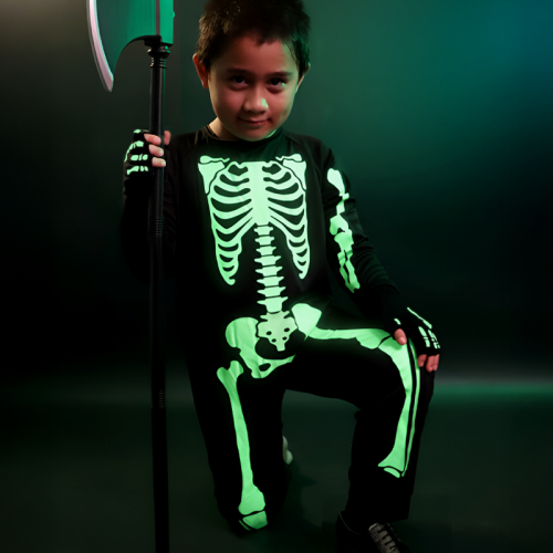 costume squelette skull glow phosphorescent combinaison déguisement fenua shopping halloween