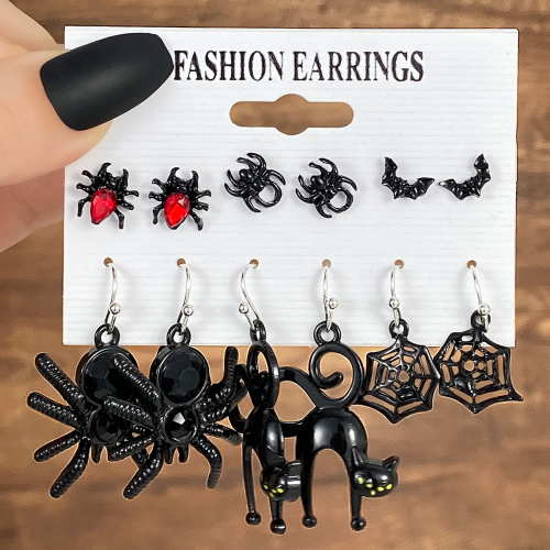 set 6 boucles halloween accessoire fete earrings oreille tahiti fenua shopping
