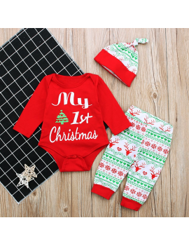 set 3 pieces body Noel my first christmas 1st bébé baby tahiti fenua shopping