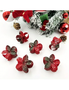 pince cheveux hibiscus Noel flower christmas neige snow tropical accessoire tahiti fenua shopping