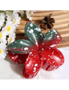 pince cheveux hibiscus Noel flower christmas neige snow tropical accessoire tahiti fenua shopping