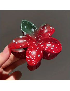 pince cheveux hibiscus Noel flower christmas neige snow tropical accessoire tahiti fenua shopping