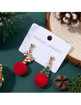 boucles d'oreilles pompoms xmas christmas noel accessoires beauté tahiti fenua shopping
