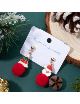 boucles d'oreilles pompoms xmas christmas noel accessoires beauté tahiti fenua shopping