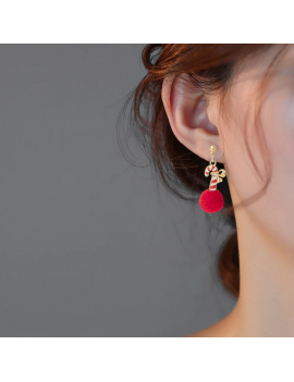 boucles d'oreilles pompoms xmas christmas noel accessoires beauté tahiti fenua shopping