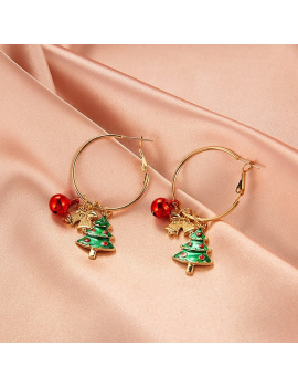 boucles creole Noel charms christmas sapin tree earrings tahiti fenua shopping