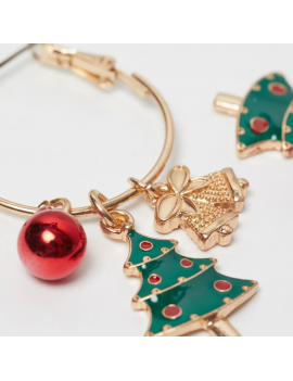 boucles creole Noel charms christmas sapin tree earrings tahiti fenua shopping