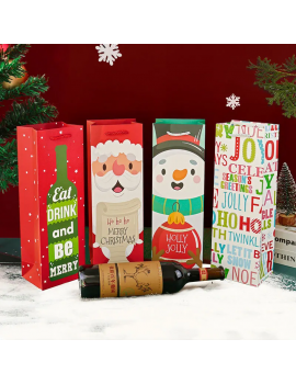 sachet bouteille Noel 36cm gift bag bottle christmas tahiti fenua shopping
