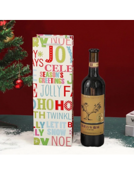 sachet bouteille Noel 36cm gift bag bottle christmas tahiti fenua shopping