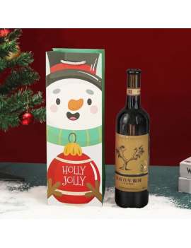 sachet bouteille Noel 36cm gift bag bottle christmas tahiti fenua shopping